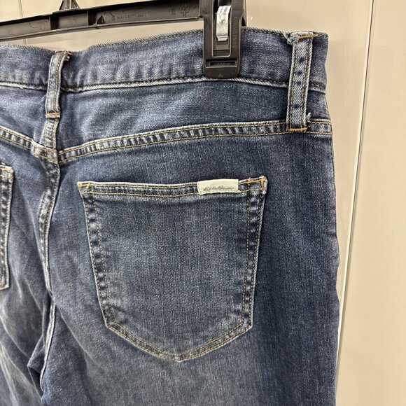 Eddie Bauer Women's Flannel Lined Boyfriend Fit Jeans Size 6 Medium Blue - Picture 7 of 15